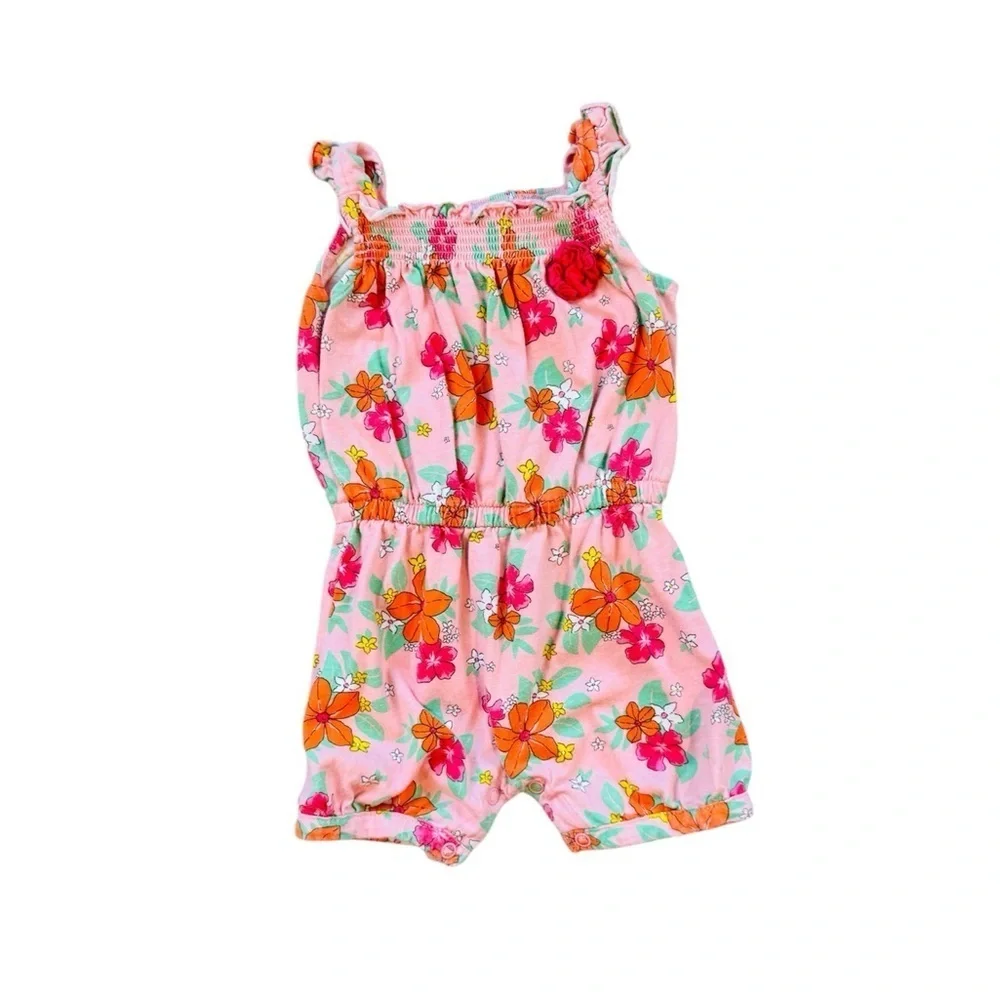 Carter's baby girl floral romper summer Jumpsuit size 12 months
